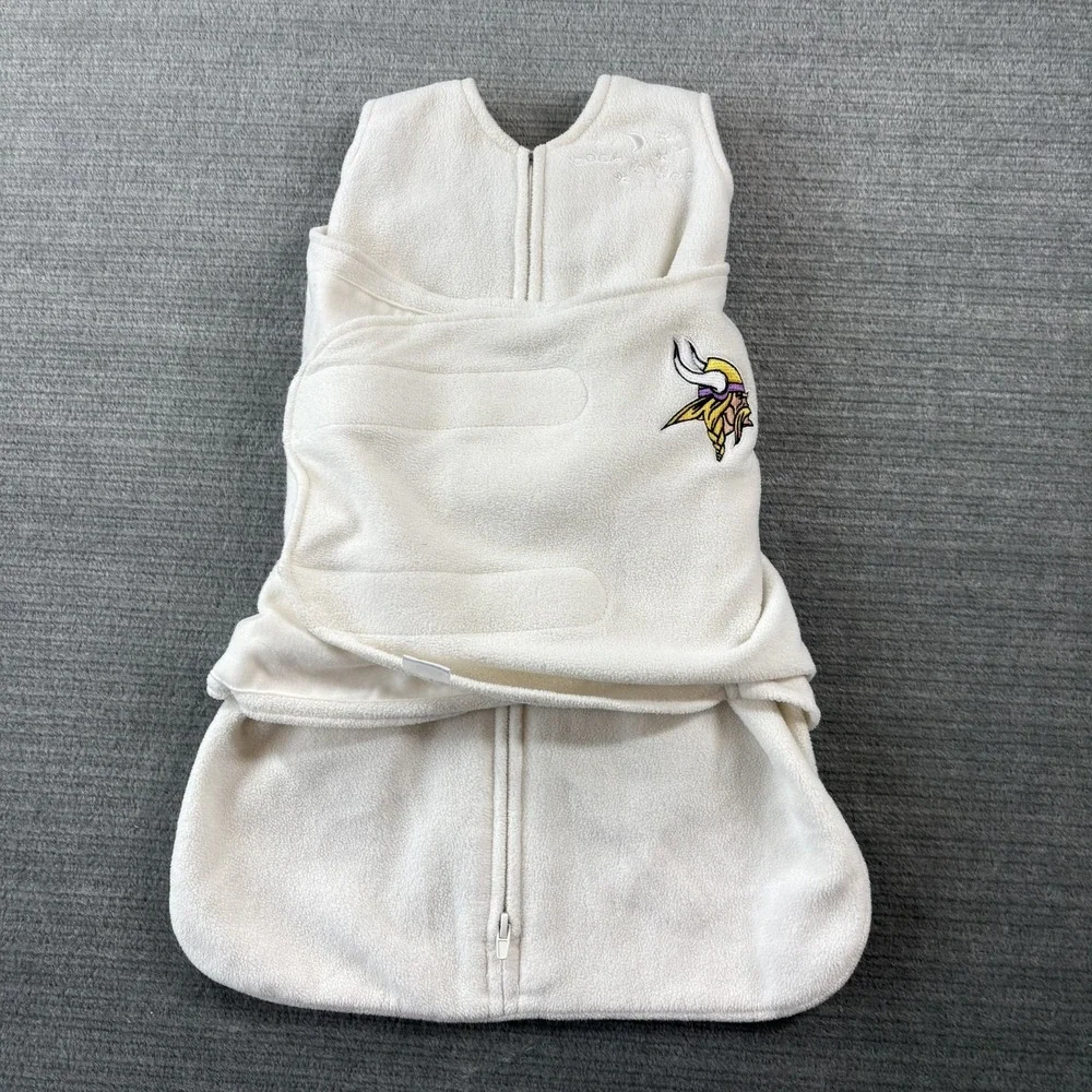 Halo Sleepsack Swaddle Cozy Fleece Newborn NFL MN Vikings Embroidered Logo